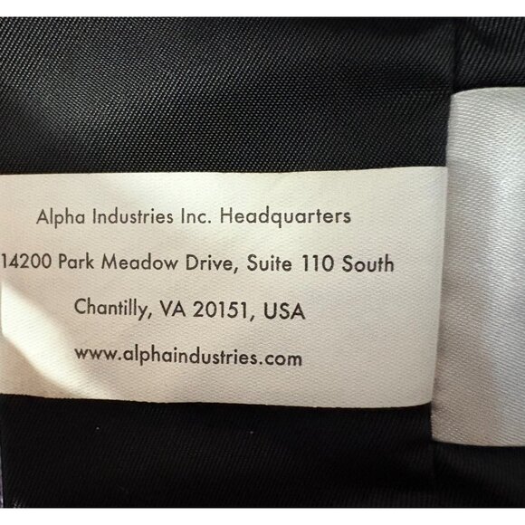 Alpha Industries Flight Jacket Black Nylon Lightweight sz L color black NWOT - Picture 7 of 12